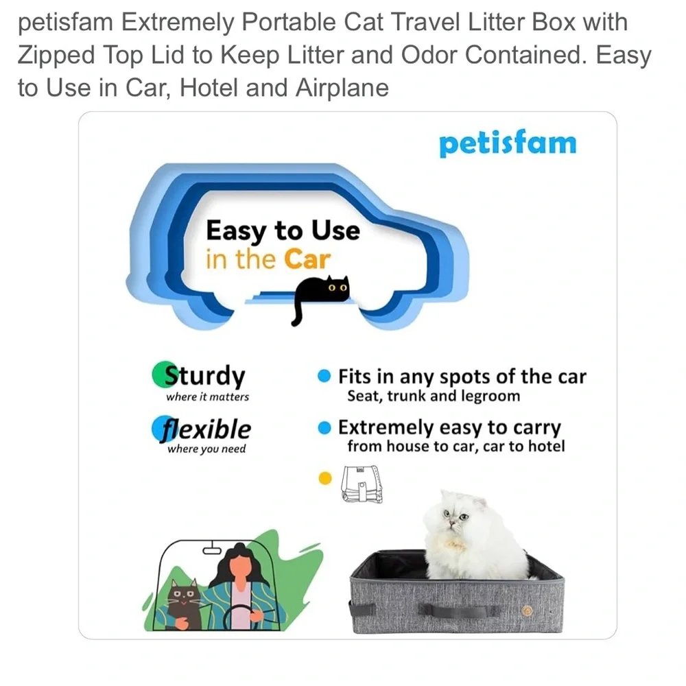 New Petisfam Portable Litterbox